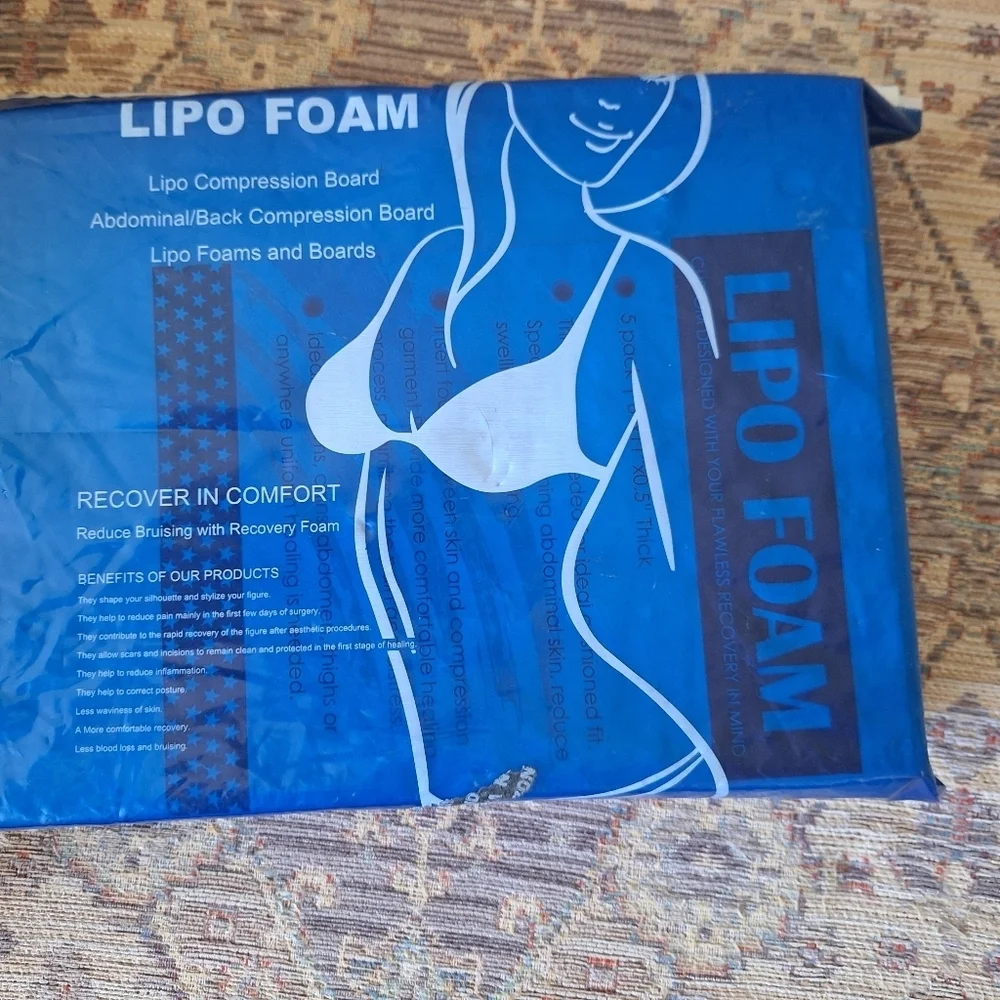 Lipo Foam Cushion Speeds Recovery Of Injuries Back, Knee Support Original Packag